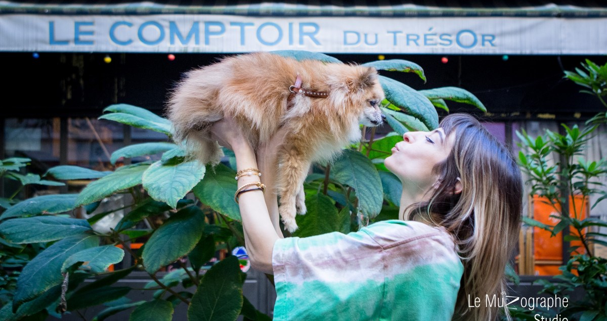 Spitz et maître photographe chien Paris