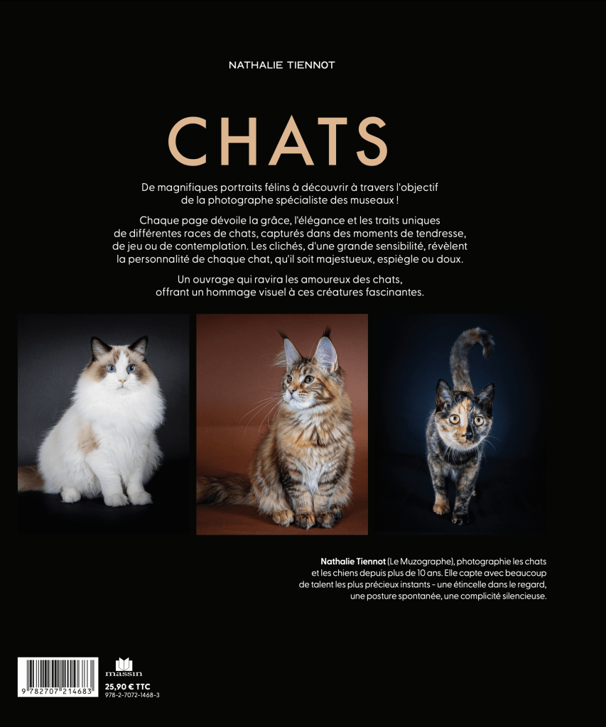Livre cadeau pour amoureux des chats par la photographe Nathalie Tiennot