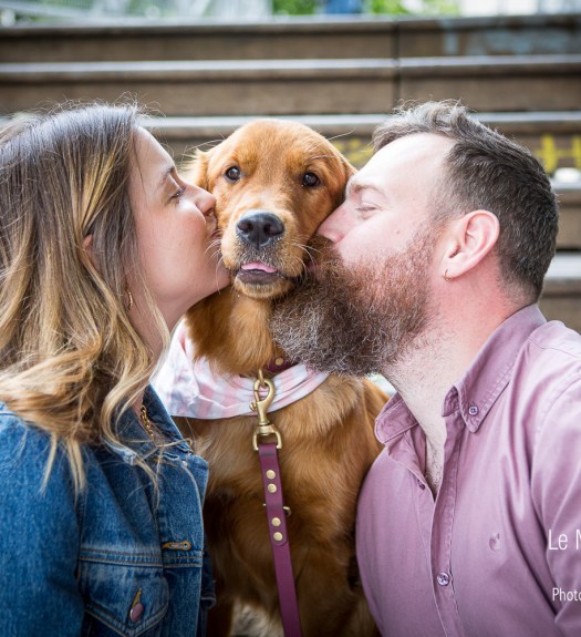 séance photo Cadeau chien saint valentin en couple à Paris
